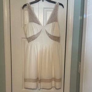 Max & Cleo White Lace Mini Dress